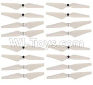Cheerson CX-22 Parts-04-03 Propellers,Main rotor blades(16pcs-8X CW,8X CCW)-White,Cheerson CX-22 RC Drone Quadcopter Spare parts,5.8G real-time image transmission aerial aircraft accessories